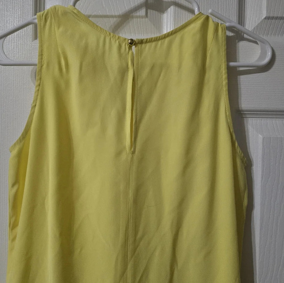 Amanda Uprichard Silk Mini Shift Dress w/ Ruffle Hem in Yellow, Unlined, EUC! - Picture 9 of 13